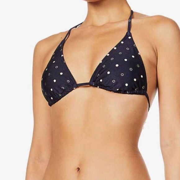 Ted Baker size 2 (US size 6) Dahleya Navy Polka-Dot Triangle Bikini Top  NWT - Picture 1 of 9